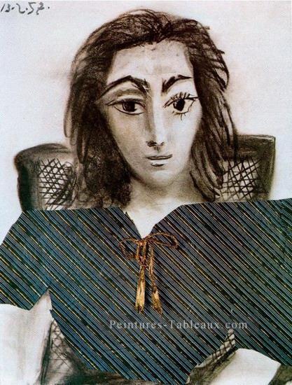 Portrait Jacqueline 1957 Pablo Picasso Peintures à l'huile